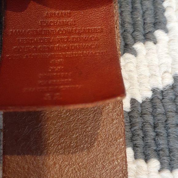 Armani Exchange Brown Leather Studded Belt 32 - Picture 9 of 10